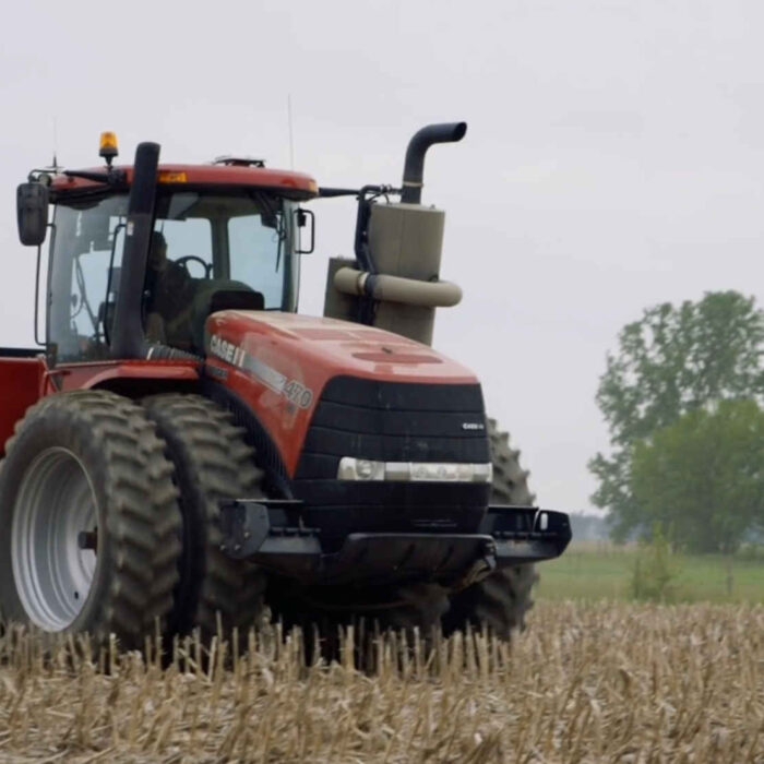 Tractor in field.