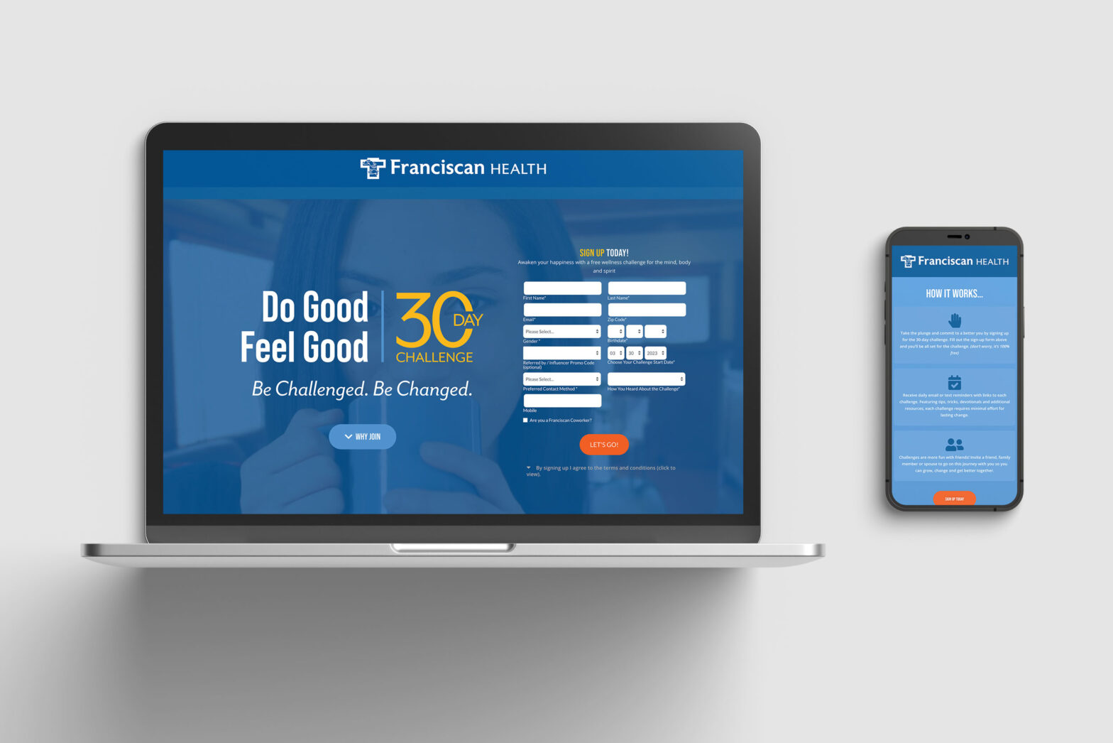 Do Good Feel Good website mockup